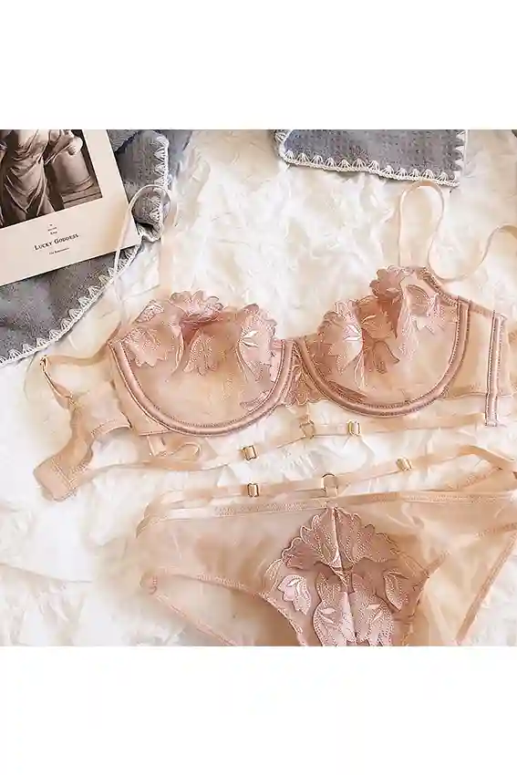 Floral Lace Sheer Lingerie Set