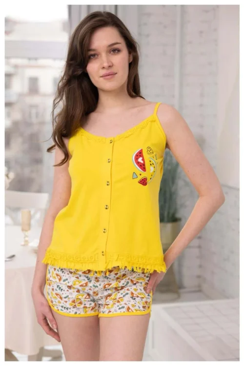 Floral Patterned Sleeveless Shorts Set - Image 6