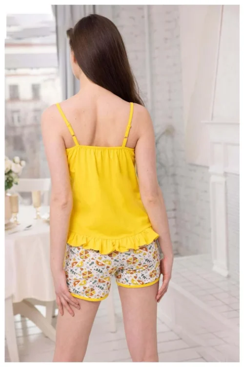Floral Patterned Sleeveless Shorts Set - Image 4