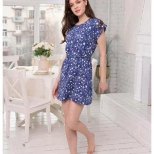 Cute Patterned Short Sleeve Dress