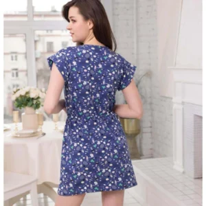 Cute Patterned Short Sleeve Dress