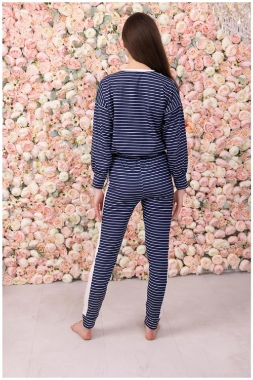 Striped Long Sleeve Lounge Set - Image 2