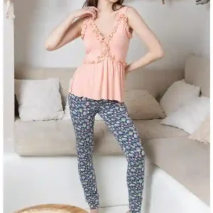 Floral Leggings with Sleeveless Top