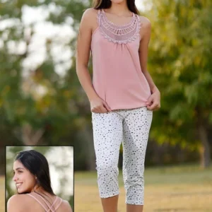 Polka Dot Capri Set for Women