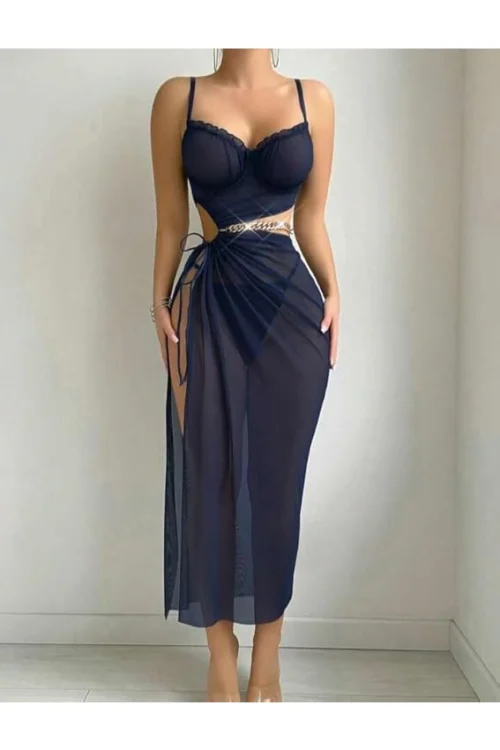Elegant Sheer Nightwear Dress - Image 3