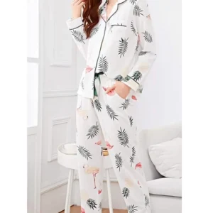 Flamingo Print Pajama Set