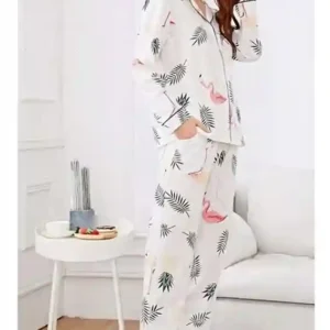 Flamingo Print Pajama Set