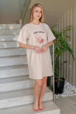 Graphic Short Sleeve T-shirt Dress