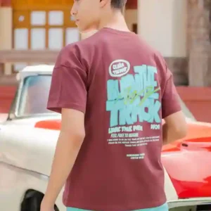 Graphic Tee with Half Sleeves
