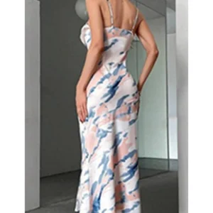 Tie-Dye Spaghetti Strap Maxi Dress