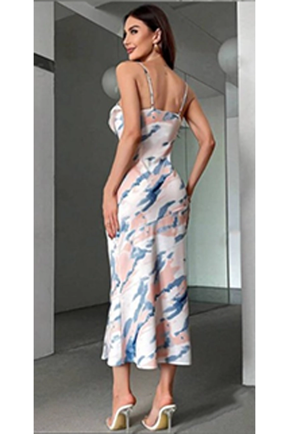 Tie-Dye Spaghetti Strap Maxi Dress