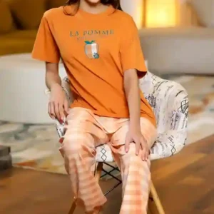 Chic Checkered Pants with Short Sleeves