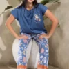 Stylish Floral Pattern Pants Set