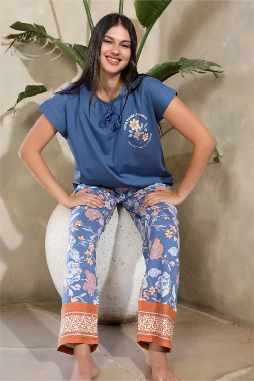 Stylish Floral Pattern Pants Set