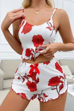 Floral Sleeveless Set with Shorts