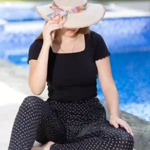 Polka Dot Pants with Short Sleeve Top
