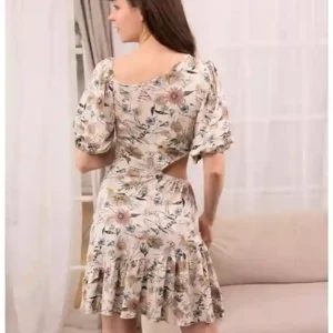 Floral Puff Sleeve Dress