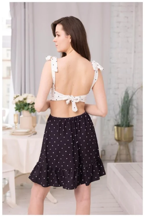 Polka Dot Sleeveless Summer Dress - Image 3