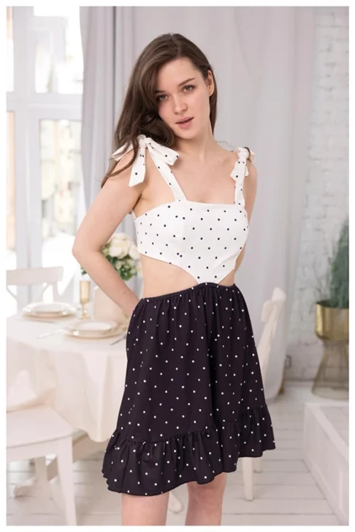 Polka Dot Sleeveless Summer Dress