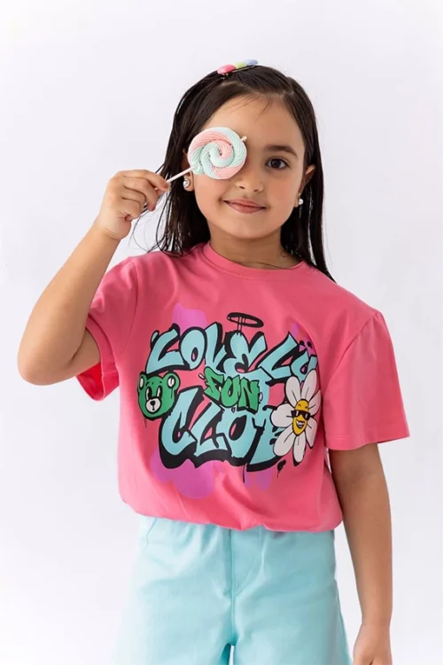 Colorful Floral Short Sleeve Set - Image 3