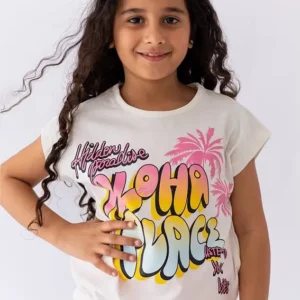 Graphic Tee with Pink Shorts Set