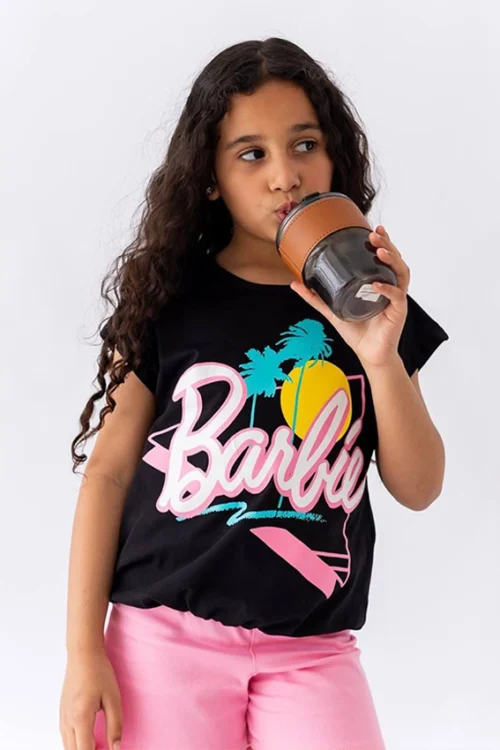 Stylish Black Graphic Tee for Kids - Image 2