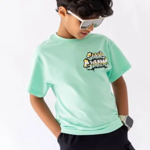 Graphic Tee and Casual Shorts Set