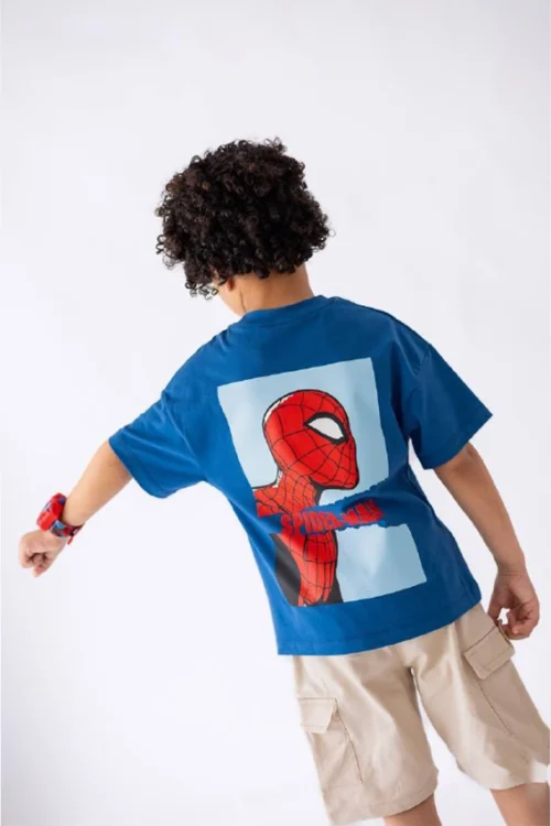 Spiderman Blue Tee with Shorts - Image 2