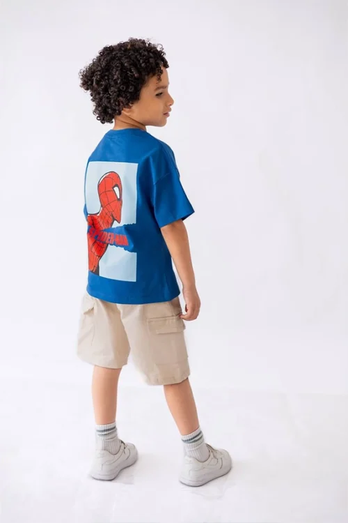 Spiderman Blue Tee with Shorts - Image 3