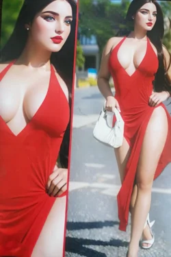 Scarlet Desire Halter Slit Lingerie Dress