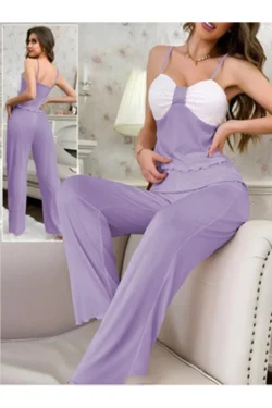 Elegant Two-Tone Sleeveless Jumpsuit