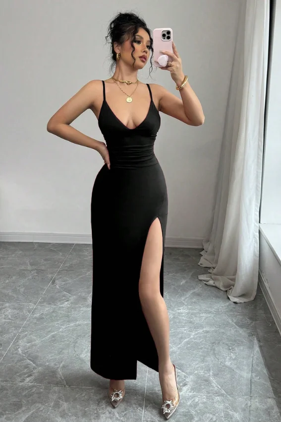 Elegant Spaghetti Strap Dress