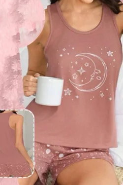 Moon and Stars Tank Sleep Set
