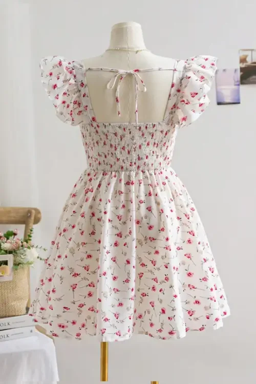 Floral Dress with Ruffle Sleeves - Image 2