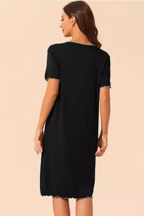 Red Short Sleeve Casual Dress - Image 3