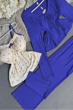 Stylish Blue Long Sleeve Set