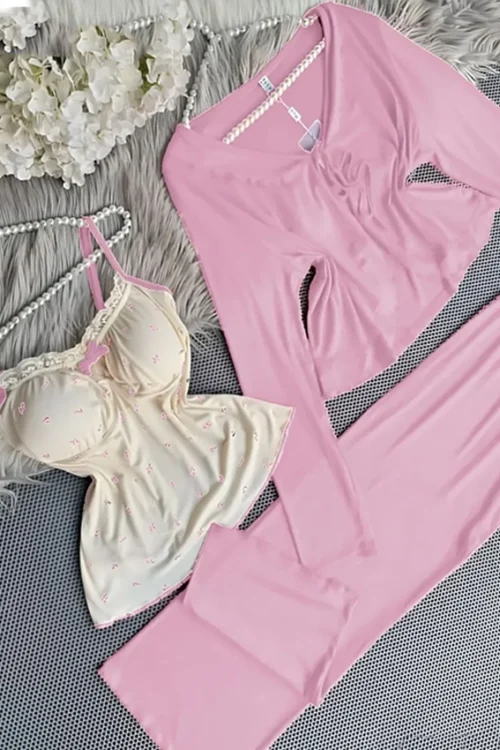 Stylish Blue Long Sleeve Set - Image 3