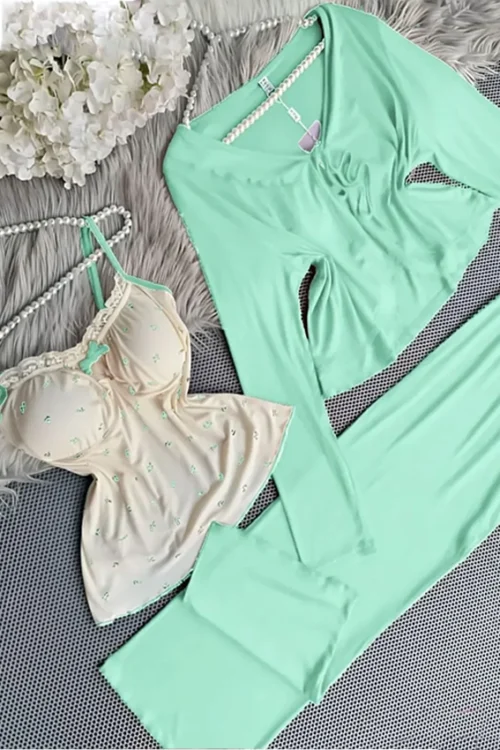 Stylish Blue Long Sleeve Set - Image 4