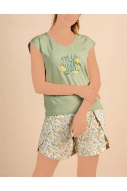 Floral Print Sleeveless Shorts Set