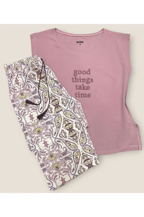 Stylish Paisley Print Capri Set - Image 2