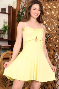 Yellow Sleeveless Summer Dress