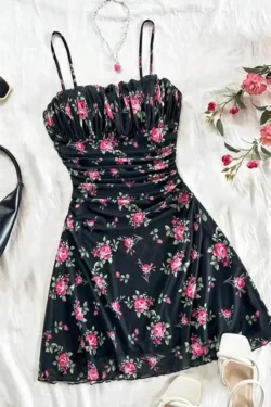 Floral Sleeveless A-Line Dress