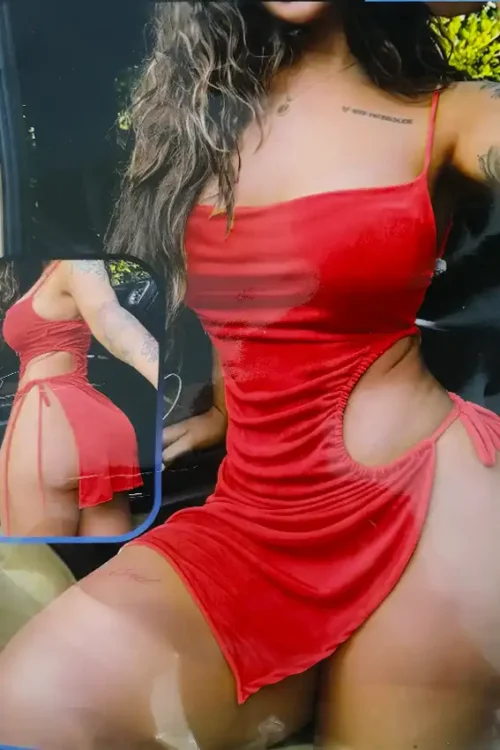 Chic Red Cutout Mini Dress
