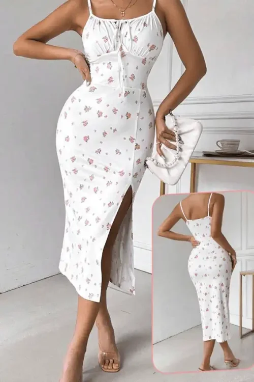 Floral Sleeveless Midi Dress - Image 2