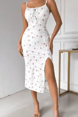 Floral Sleeveless Midi Dress