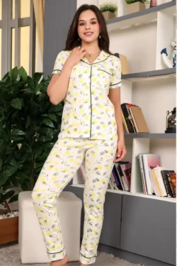 Floral Short Sleeve Pajama Set