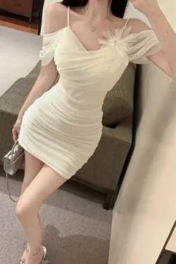 Elegant White Off-Shoulder Dress