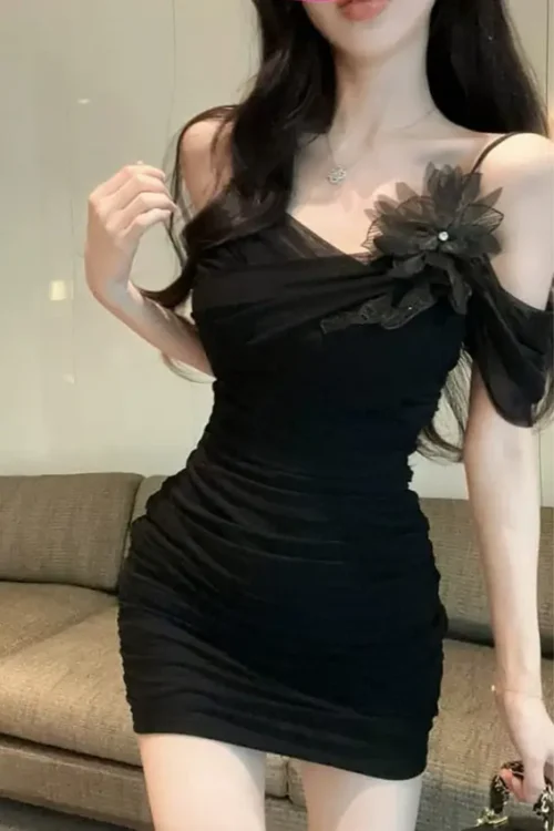 Elegant White Off-Shoulder Dress - Image 3
