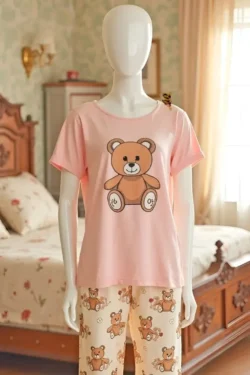 Cute Teddy Bear Pajama Set