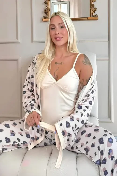 Stylish Leopard Print Pajama Set